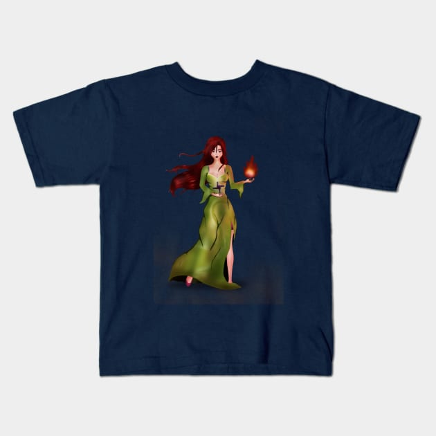 Brigid Goddess Kids T-Shirt by Monkeyfist
